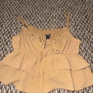 Women's Tan Sleeveless Top